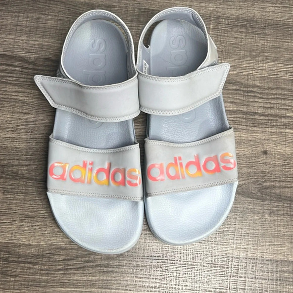 Adidas Women's Adilette Water Walking Comfort Sandals Color Gray Size 9 - Picture 1 of 5